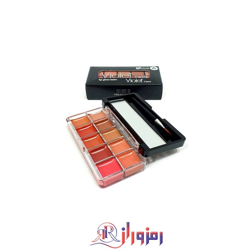 رژلب 10 عددی ویولت violet،خرید و قیمت رژلب 10 عددی ویولت violet